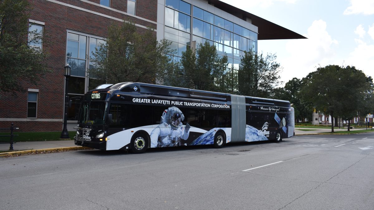 CityBus on Purdue's campus